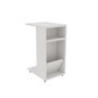 Hanah Home Mesa Auxiliar Filinta, Estilo Escandinavo, Mesita Moderna Blanca, 30x63x40cm, Ideal Salón y Dormitorio